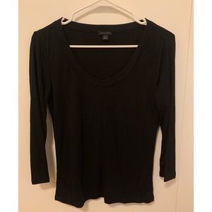 Ann Taylor black blouse, 3/4 sleeve, size M